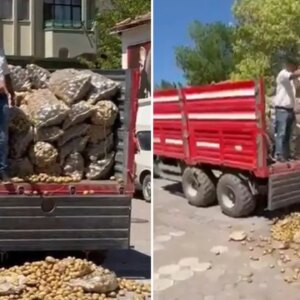 sen misin ureticinin feryadini duyuran koy meydaninda yurttasa ucretsiz patates dagitan ciftciye sorusturma axzdFNYV