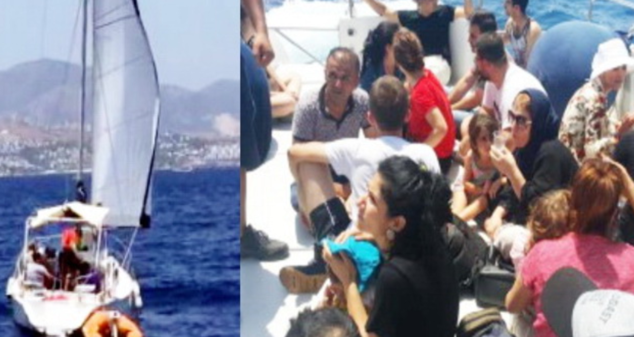 italya yolundaki yelkenli teknede gocmenleri iha tespit etti NgDpweVt